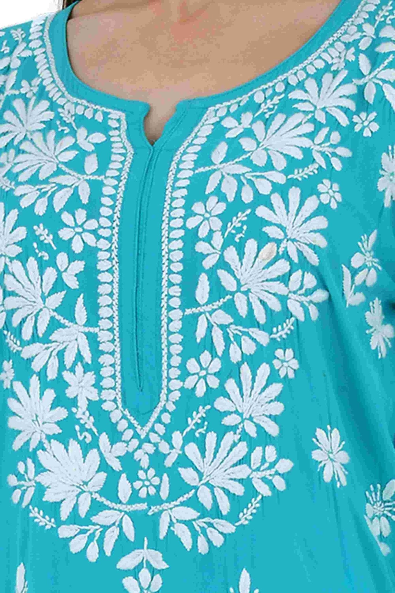 Maira modal cotton blue full cord set - Lucknow Threads650_BLU