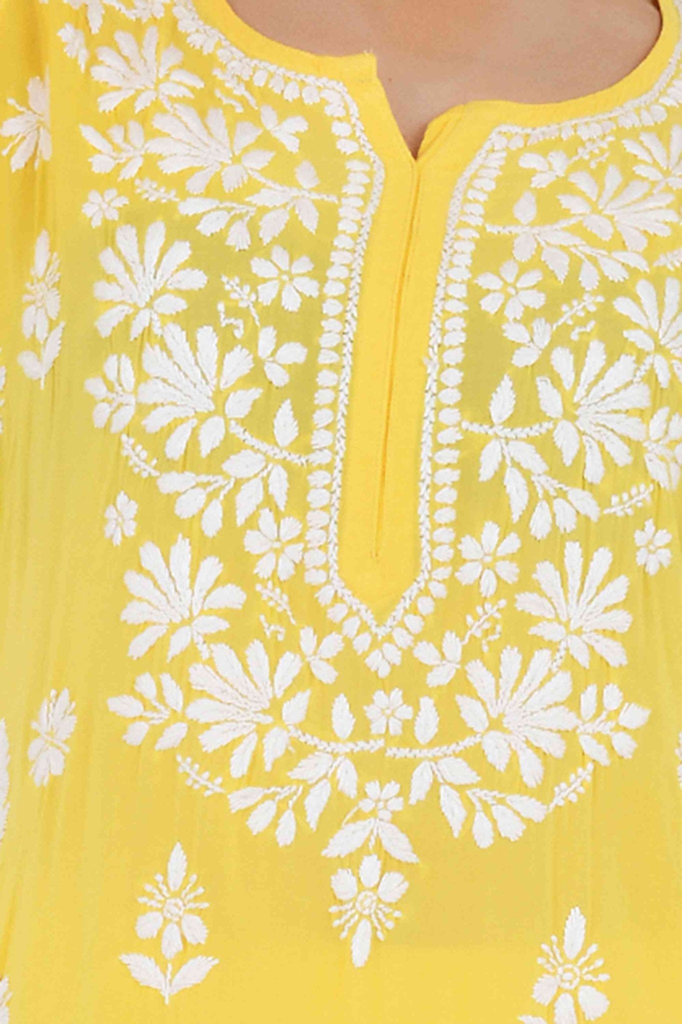 Maira modal cotton yellow full cord set - Lucknow Threads650_YLW