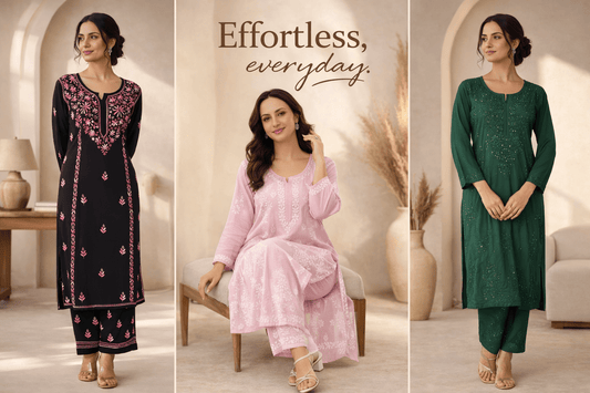 Effortless, Everyday Dressing — The Rise of Authentic Chikankari Co-ord Sets - Lucknow Threads