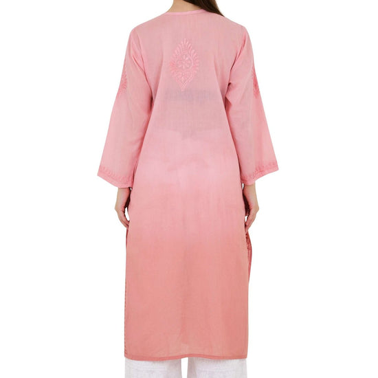 Anam Rayon Muqaish Peach kurta - Lucknow Threads200_PEACH