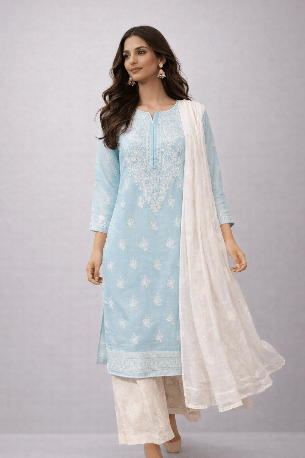 Asra – Multiple Colors Full Jaal Chikankari Kurta with Inner - Lucknow Threads