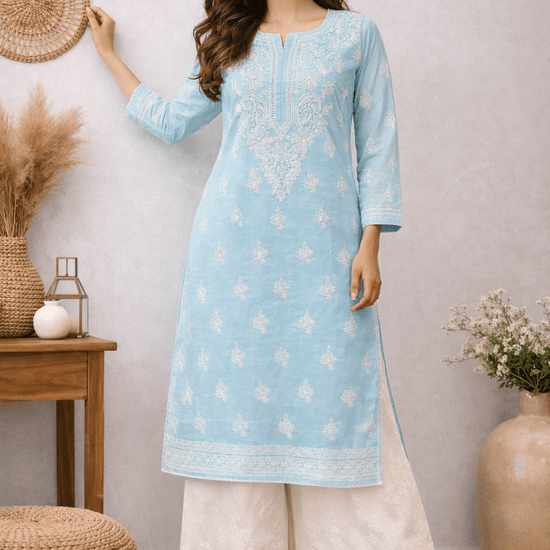 Asra – Multiple Colors Full Jaal Chikankari Kurta with Inner - Lucknow Threads
