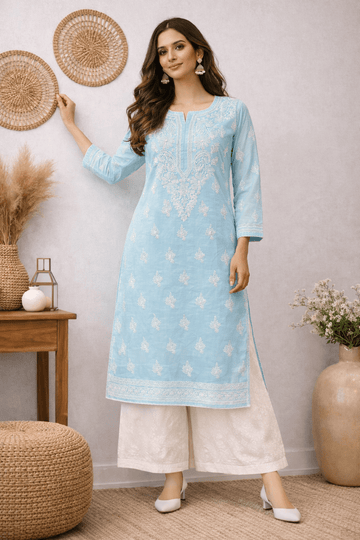 Asra – Multiple Colors Full Jaal Chikankari Kurta with Inner - Lucknow Threads