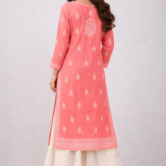 Asra – Multiple Colors Full Jaal Chikankari Kurta with Inner - Lucknow Threads