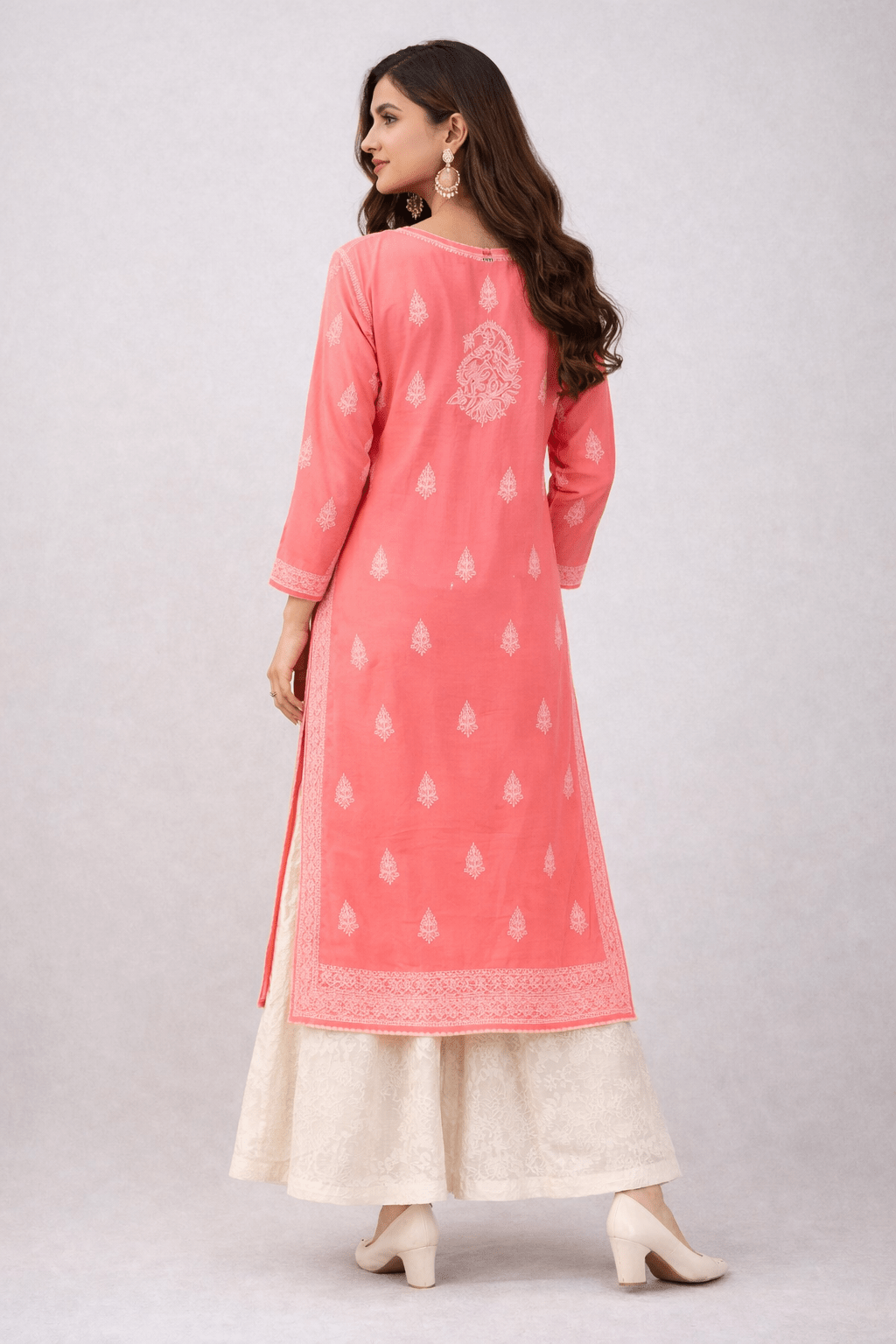 Asra – Multiple Colors Full Jaal Chikankari Kurta with Inner - Lucknow Threads