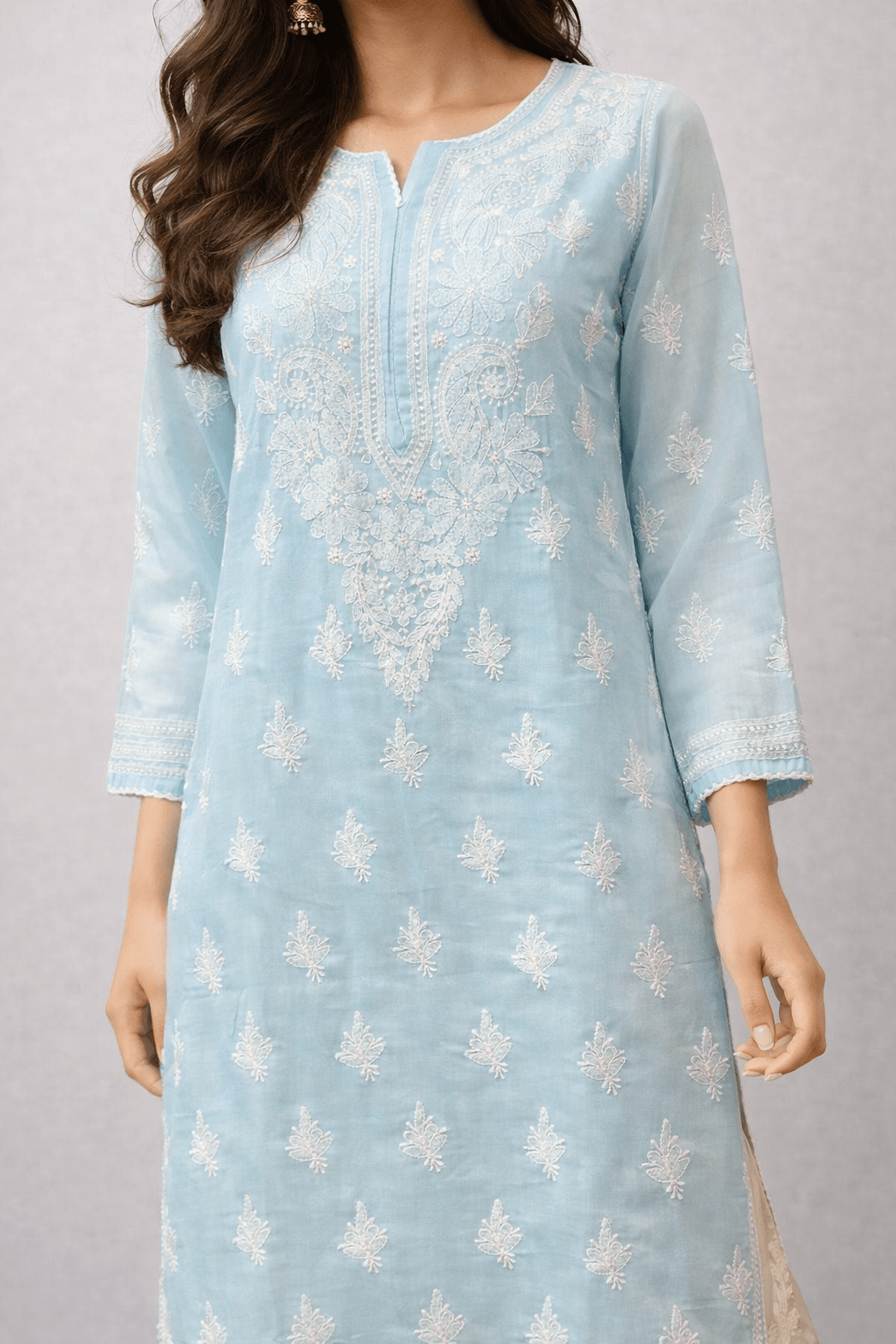 Asra – Multiple Colors Full Jaal Chikankari Kurta with Inner - Lucknow Threads