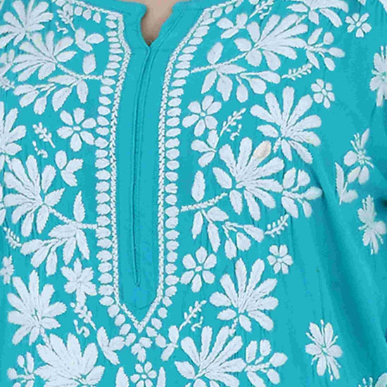 Maira modal cotton blue full cord set - Lucknow Threads650_BLU