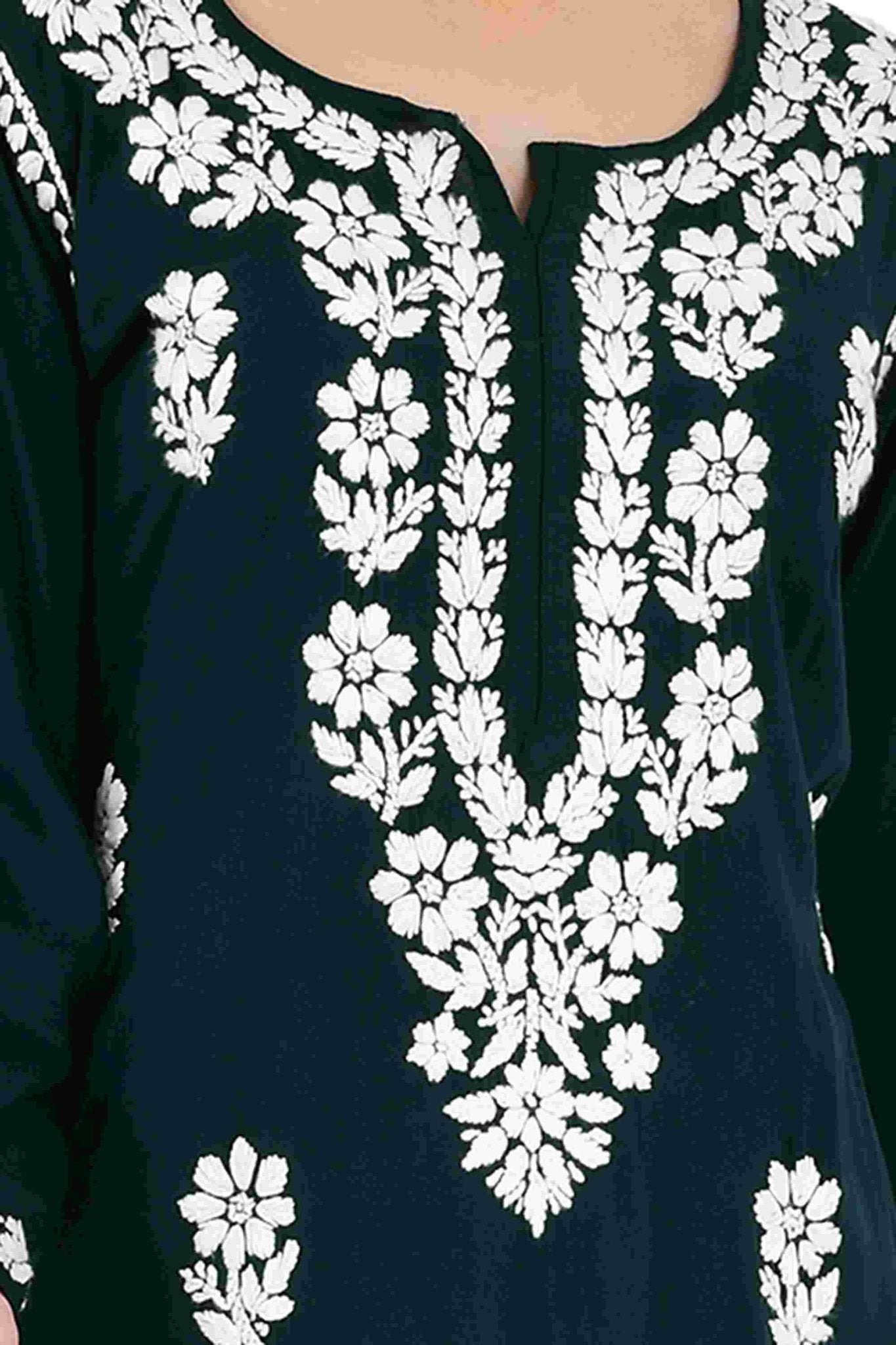 Maira modal cotton dark green full cord set - Lucknow Threads650_DGRN