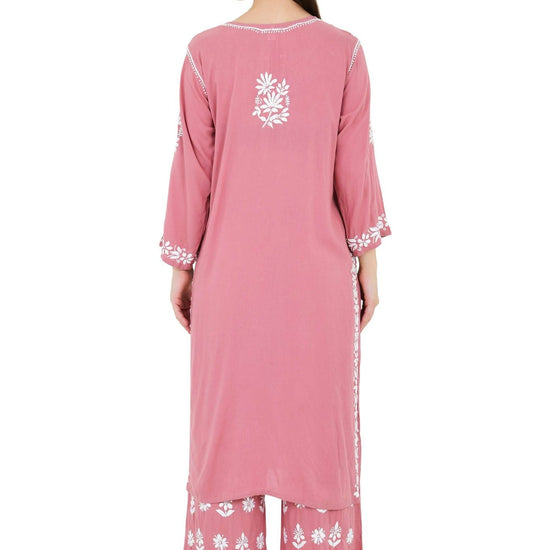 Maira modal cotton onion pink full cord set - Lucknow Threads650_OPNK