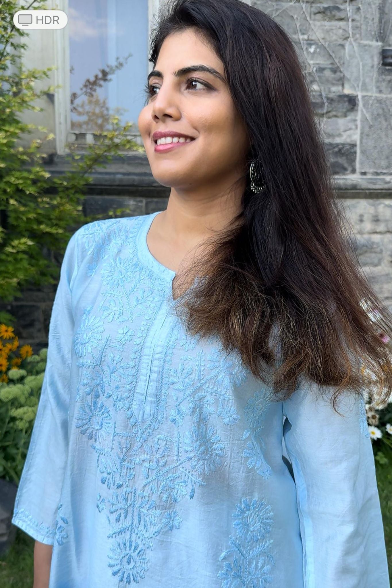 Samaira Chanderi Silk Blue Kurta - Lucknow Threads500_BLU - 1